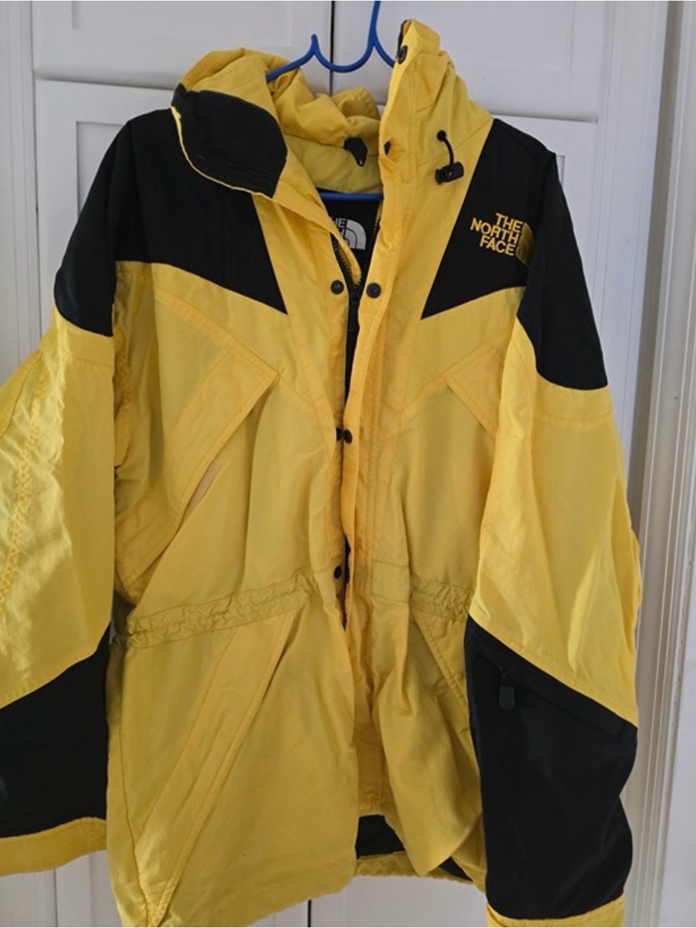 The North Face Yellow and Black Ski Jacket